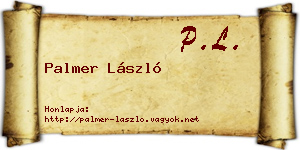 Palmer László névjegykártya